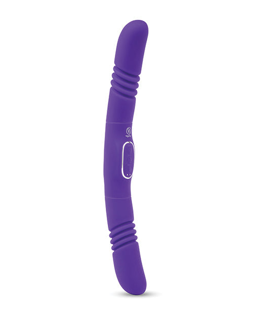 Juntos Doble Deleite Vibrador Doble Extremo Vibratorio y Penetrante - Morado