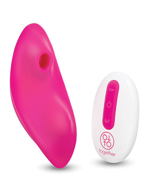 Vibrador de bragas a control remoto Suck N' Go Together - Rosa
