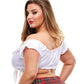 Plus Size Teacher's Pet School Girl White Tie Top 1X