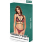 Haut écolière coquine Teacher's Pet avec nœud papillon et culotte rouge/noir M/L