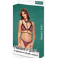 Haut d'écolière coquine Teacher's Pet avec nœud papillon et culotte rouge/noir T/M