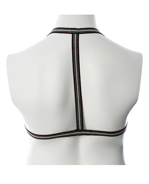 Arnés Gender Fluid Silver Lining - S-L Negro/Plata