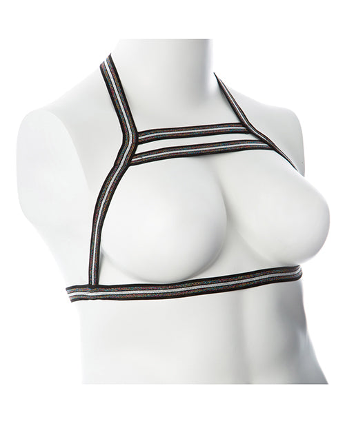 Arnés Gender Fluid Silver Lining - S-L Negro/Plata