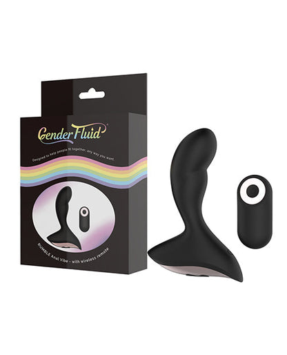 Vibreur anal Gender Fluid Rumble avec télécommande - Noir