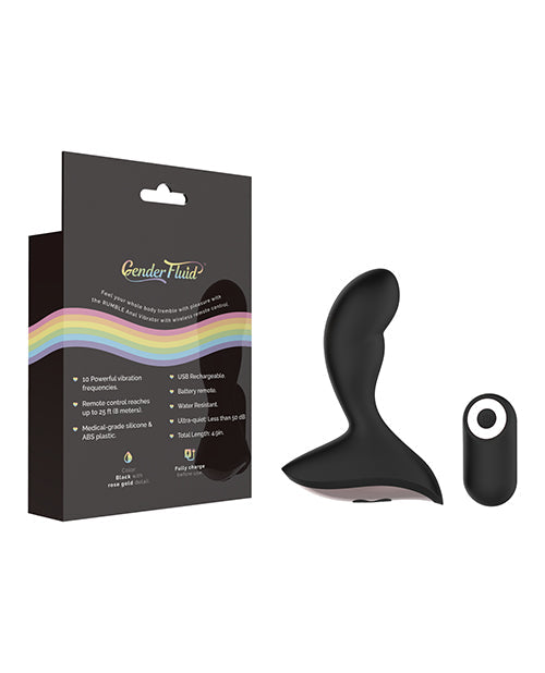 Vibreur anal Gender Fluid Rumble avec télécommande - Noir