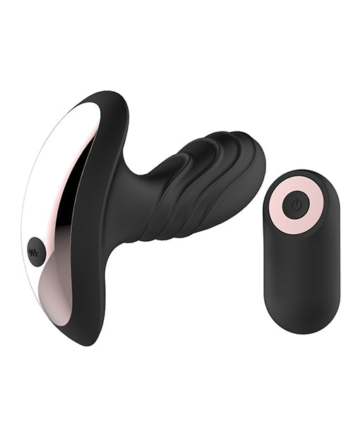 Vibrador Anal Zumbador Género Fluido con Control Remoto - Negro