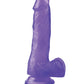Get Lucky Gros Godemiché de 17 cm | Godemiché Réaliste Jelly Love | Godemiché Violet Étanche | Godemiché à Ventouse