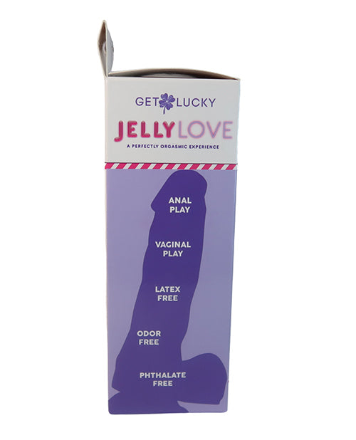 Get Lucky Gros Godemiché de 17 cm | Godemiché Réaliste Jelly Love | Godemiché Violet Étanche | Godemiché à Ventouse