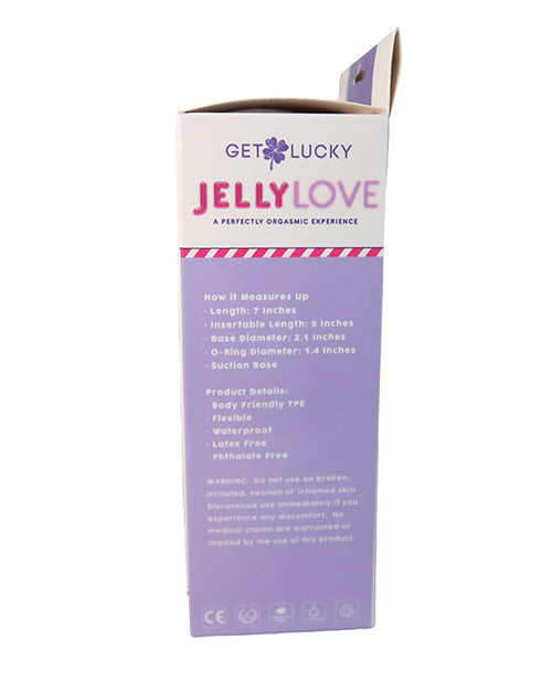 Get Lucky Gros Godemiché de 17 cm | Godemiché Réaliste Jelly Love | Godemiché Violet Étanche | Godemiché à Ventouse