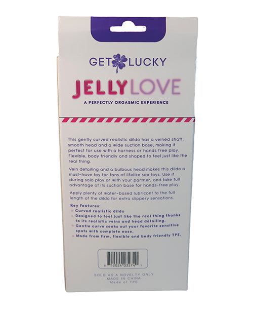 Get Lucky Gros Godemiché de 17 cm | Godemiché Réaliste Jelly Love | Godemiché Violet Étanche | Godemiché à Ventouse