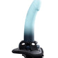 Dildo VeDO Duo de silicona con arnés - Turquesa/Negro