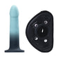 Dildo VeDO Duo de silicona con arnés - Turquesa/Negro