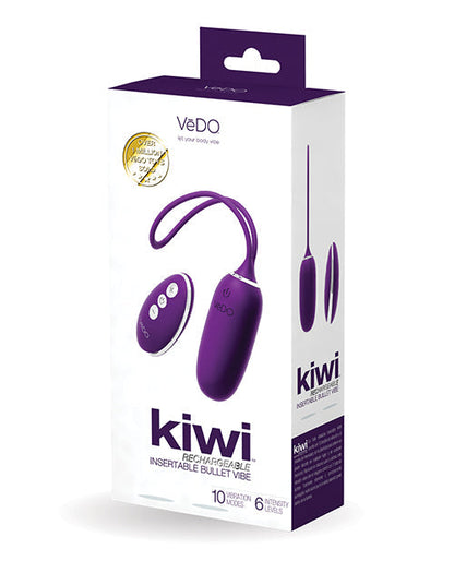 VeDO KIWI Rechargeable Insertable Bullet - Violet profond