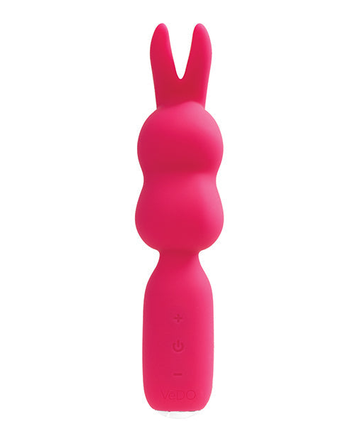 Vibrador de conejo VeDO Hopper | Minivibrador recargable con forma de conejo | Rosa con 10 funciones | El mejor vibrador para mujeres