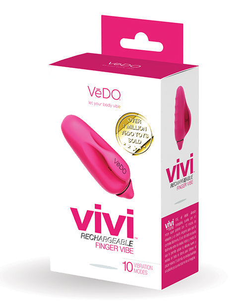 VeDO VIVI Balle Vibrante | Vibrateur Doigt Rechargeable | Vibrateur Clitoridien Renard Rose 10x | Meilleur Vibrateur pour Femme