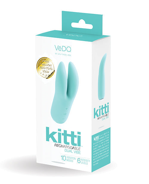 VeDO Kitti Vibromasseur double rechargeable - Tease Me Turquoise