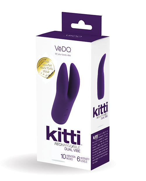 VeDO Kitti Vibrador dual recargable - Morado oscuro