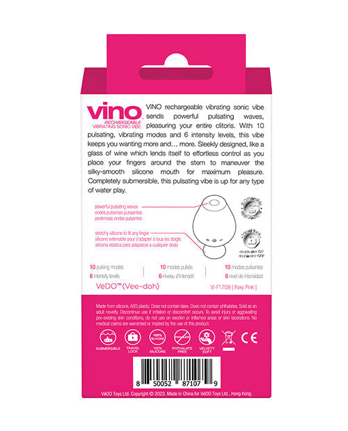 VeDO Vino Vibrador sónico recargable - Rosa