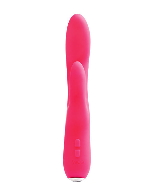 VeDO Rockie Vibrador dual recargable - Rosa Foxy