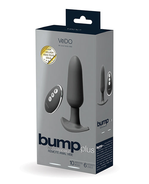 Vibromasseur Anal Télécommandé Rechargeable VeDO Bump Plus - Noir