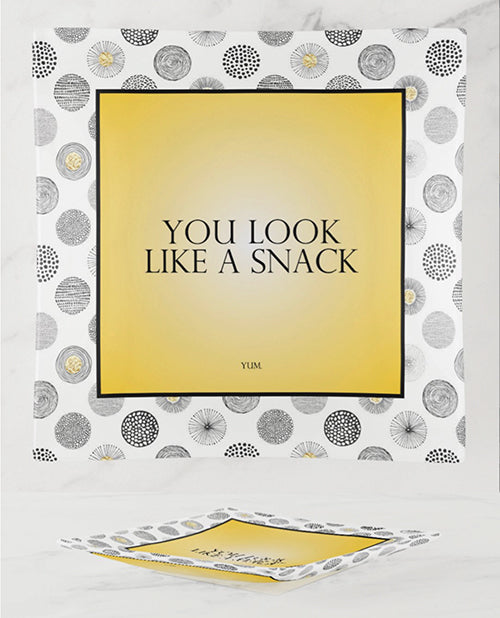 Plateau à bibelots en verre Warm Human You Look Like a Snack