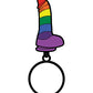 Porte-clé Dildo Wood Rocket Sex Toy Pride - Arc-en-ciel