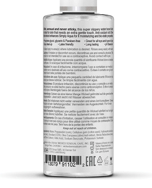 Lubrifiant à base d'eau Wicked Sensual Care Simply Aqua - 65 g