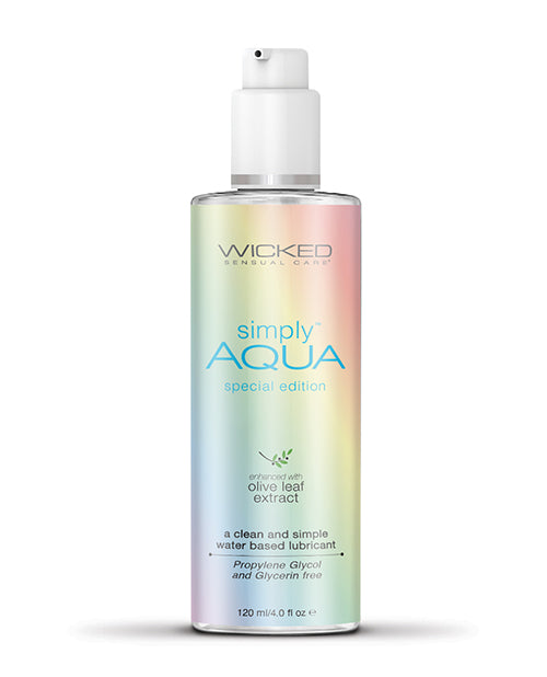 Wicked Sensual Care Simply Aqua Édition Spéciale Lubrifiant à Base d'Eau - 4 oz