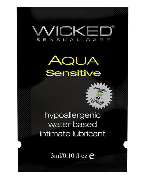 Wicked Sensual Care Lubricante Hipoalergénico a Base de Agua Aqua Sensitive - .1 oz