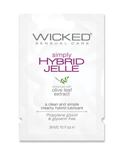 Lubricante Simply Hybrid Jelle de Wicked Sensual Care - .1 oz