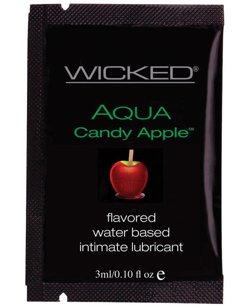 Wicked Sensual Care Aqua Lubricante a Base de Agua - 0.1 oz Manzana Acaramelada