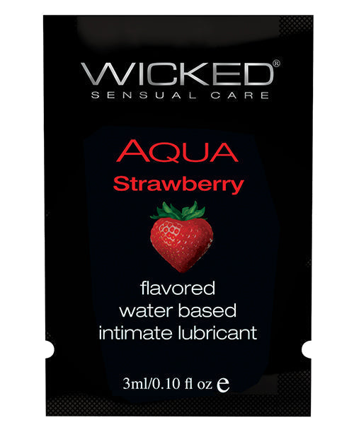 Lubricante a base de agua Wicked Sensual Care - Fresa .1 oz