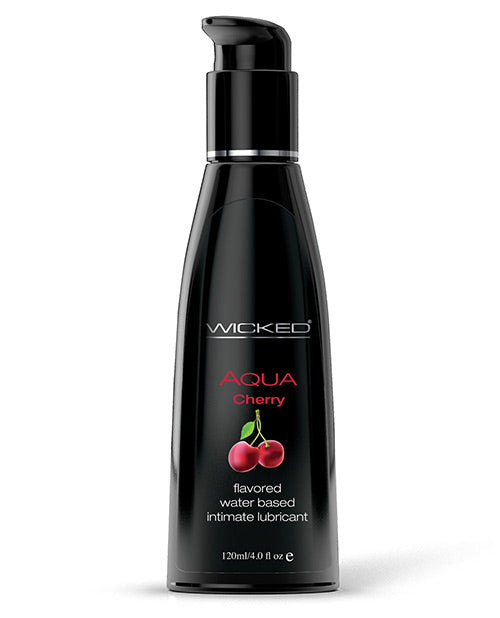 Lubrifiant Wicked Sensual Care Aqua à base d'eau - Cerise 4 oz