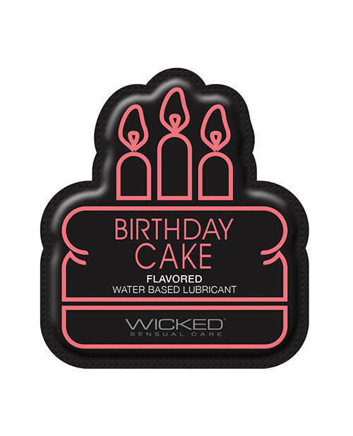 Wicked Sensual Care Lubricante a base de agua - .1 oz Sabor Pastel de Cumpleaños