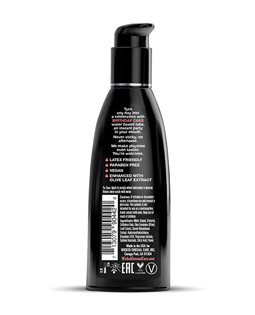 Lubrifiant à base d'eau Wicked Sensual Care - Gâteau d'anniversaire 2 oz