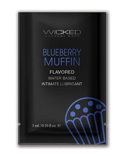 Wicked Sensual Care Lubricante a base de agua - .1 oz Muffin de arándano