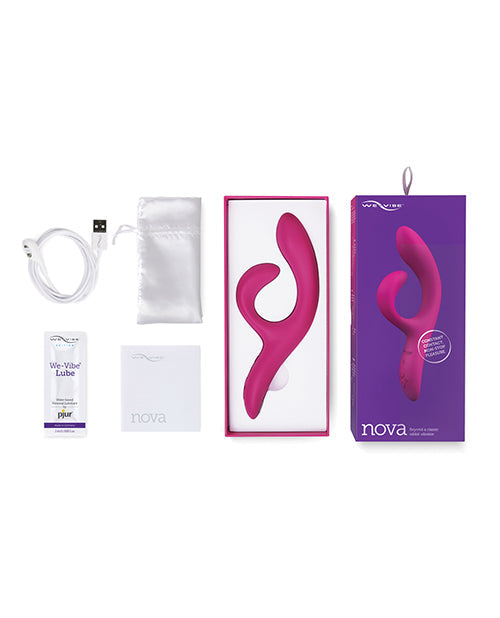 Vibromasseur We-Vibe Nova 2 contrôlé par application | Vibromasseur lapin flexible | Vibromasseur téléphone fuchsia | Meilleur vibromasseur pour femmes
