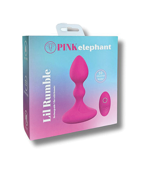 Vibrador recargable con control remoto Pink Elephant Lil Rumble - Rosa