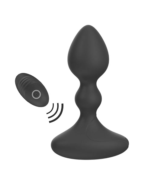 Vibromasseur rechargeable Pink Elephant Lil Rumble avec télécommande - Noir