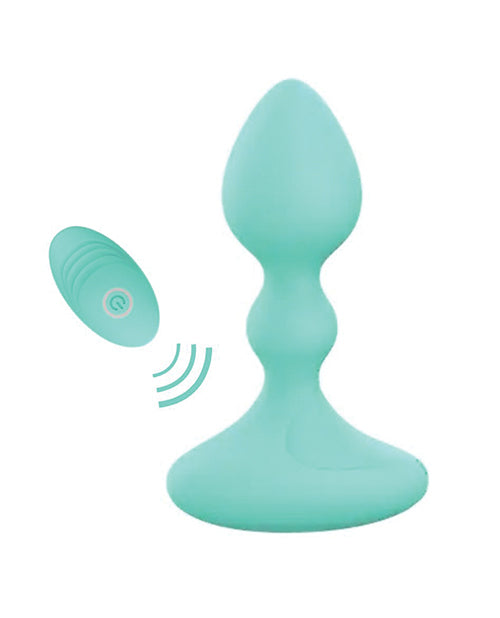 Vibromasseur rechargeable Pink Elephant Lil Rumble avec télécommande – Aqua