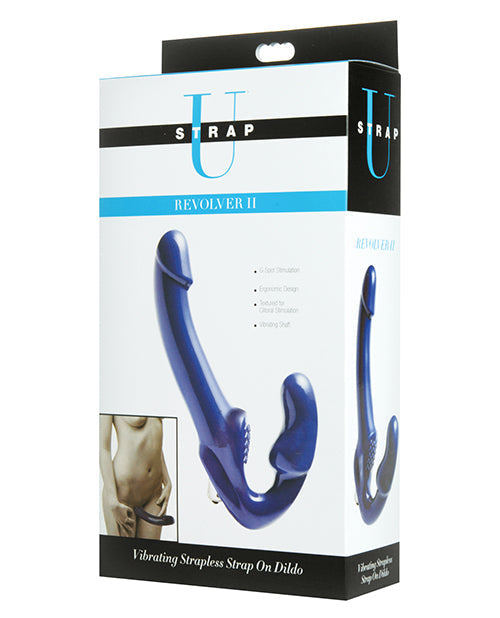 Revolver II Dildo Strapless con Forma de G-Spot - Azul