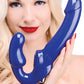 Revolver II Dildo Strapless con Forma de G-Spot - Azul
