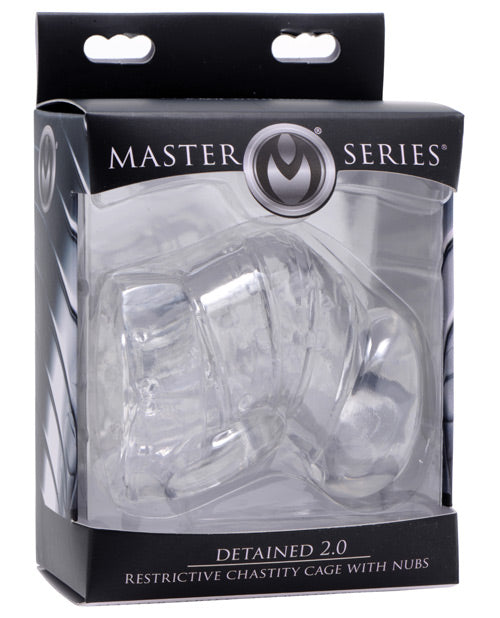 Master Series Détention 2.0 Cage de chasteté restrictive avec picots – Transparent