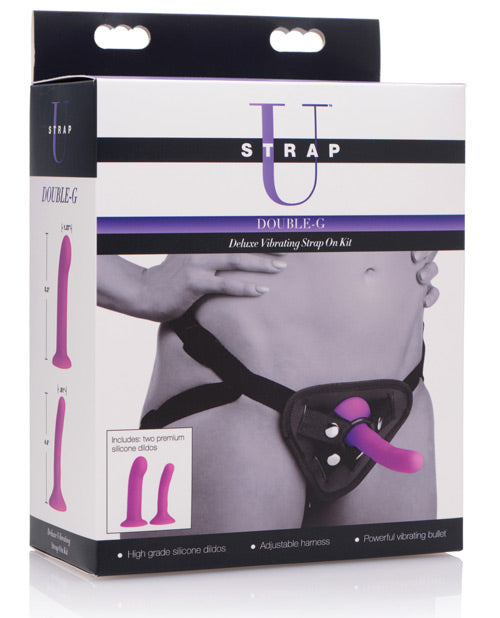Kit de arnés vibrador de lujo doble G