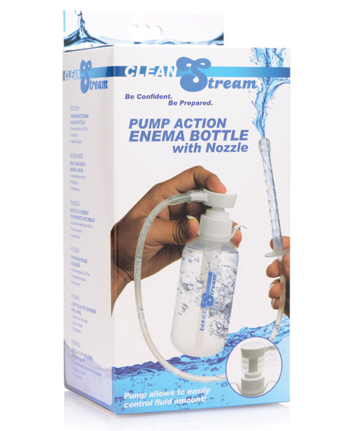 Cleanstream botella de enema de acción de bomba con boquilla