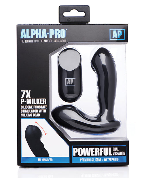 Alpha Pro 7X P-Milker Prostate Stimulator Black