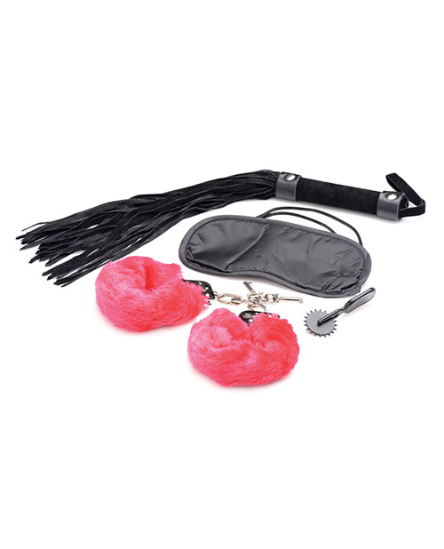 Frisky Passion Fetish Kit con caja de regalo con forma de corazón - Rojo