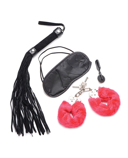 Frisky Passion Fetish Kit con caja de regalo con forma de corazón - Rojo