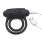 Anillo vibrador para pene y bala con control remoto - Negro