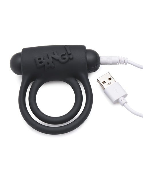 Anillo vibrador para pene y bala con control remoto - Negro